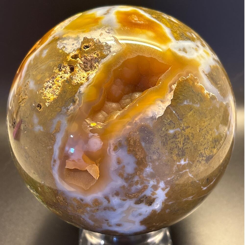 Large Botryoidal Agate Sphere!